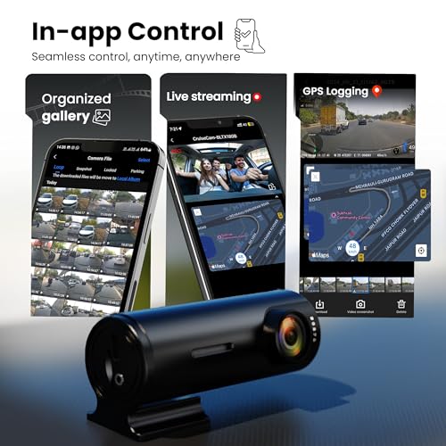 Boult Cruisecam X1 Dash Camera for Car | 1080p HD Recording | 170° Ultra-Wide Angle | 360° Rotation