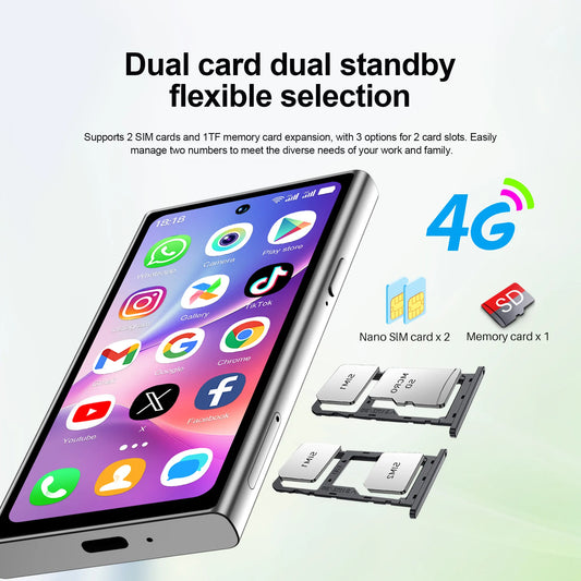 SERVO S27 Mini 4G Version Small Smartphone Android 12.0 OS ROM 16/64GB Google Play Face Unlock Compact Smart Phone Dual SIM Card