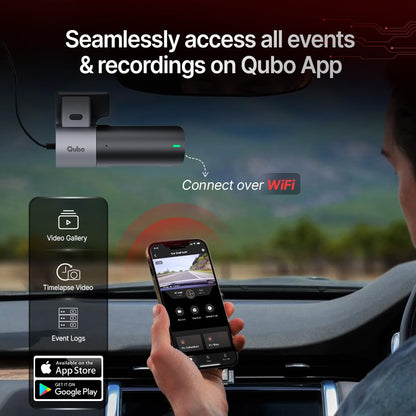 Qubo (2025 Edition) Car Dash Camera Pro 2K Resolution QHD Dash Cam from Hero Group | Made in India | USB Input | Wide Angle View