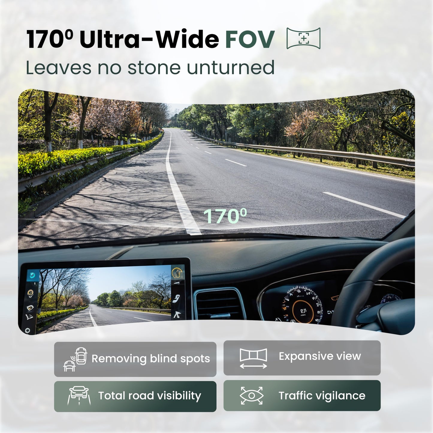 Boult Cruisecam X1 Dash Camera for Car | 1080p HD Recording | 170° Ultra-Wide Angle | 360° Rotation