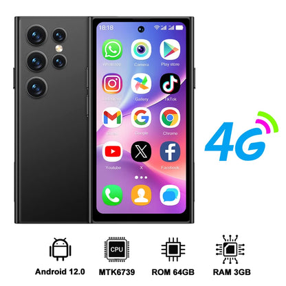 SERVO S27 Mini 4G Version Small Smartphone Android 12.0 OS ROM 16/64GB Google Play Face Unlock Compact Smart Phone Dual SIM Card